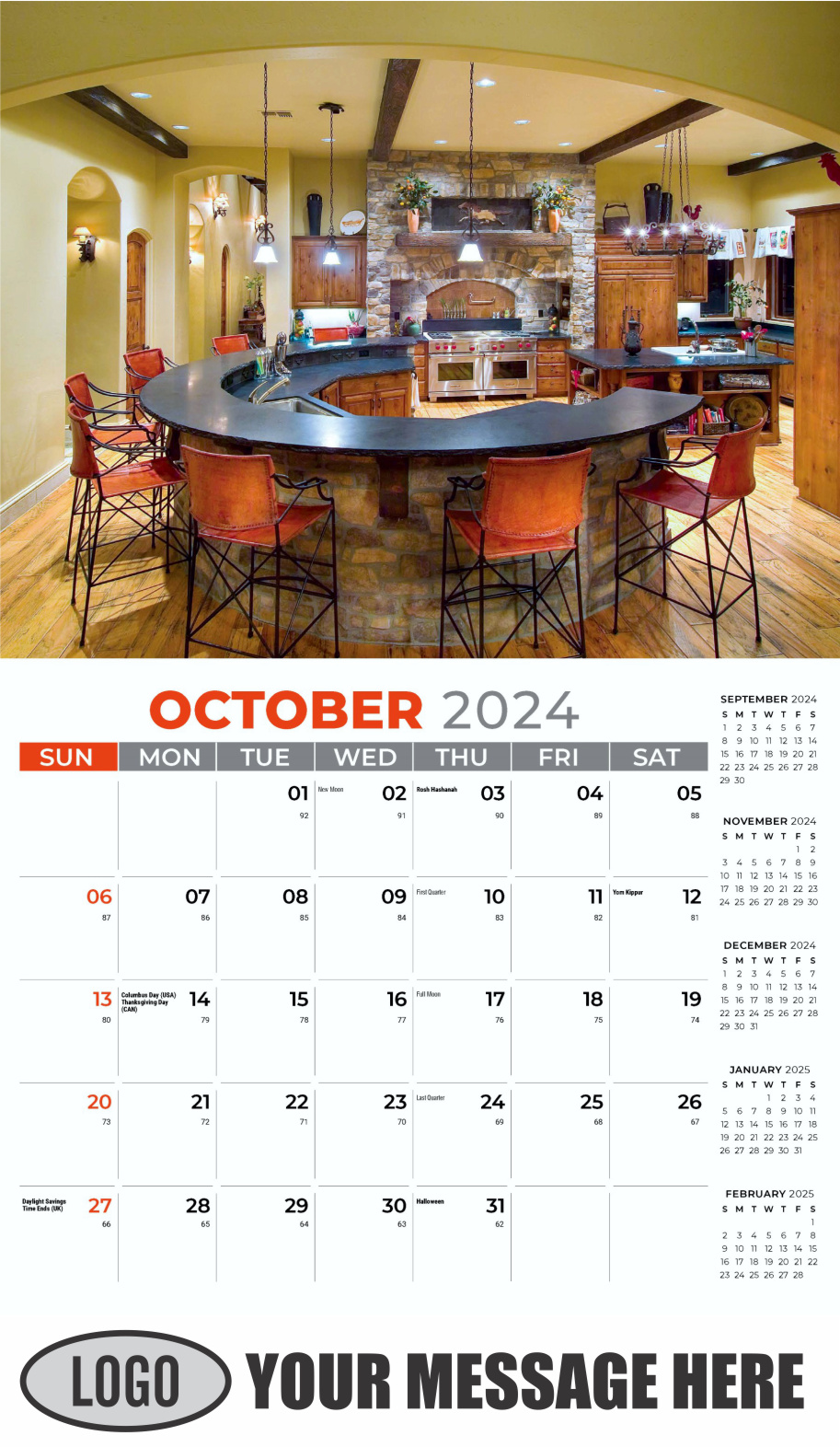 Decor and Design 2024 Interior Design Business Promotional Calendar - October