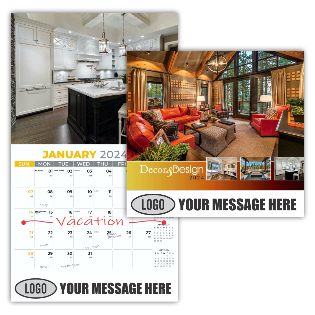 Decor and Design 2024 Interior Design Business Promotional calendar