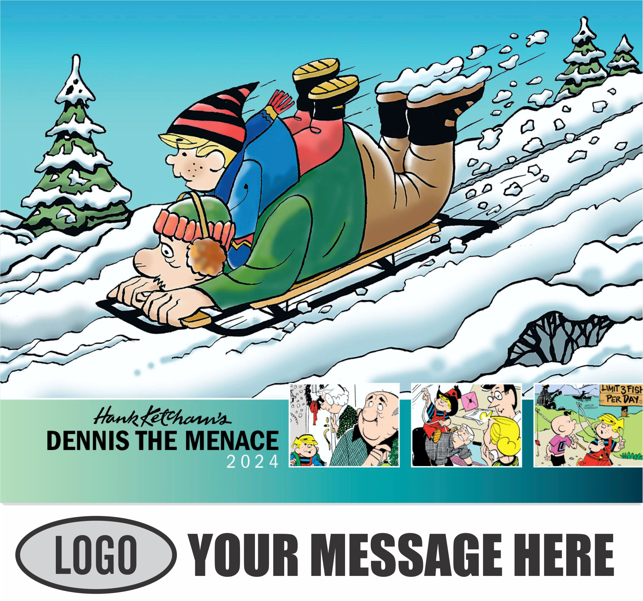 Dennis the Menace 2024 Business Promotional Wall Calendar - cover