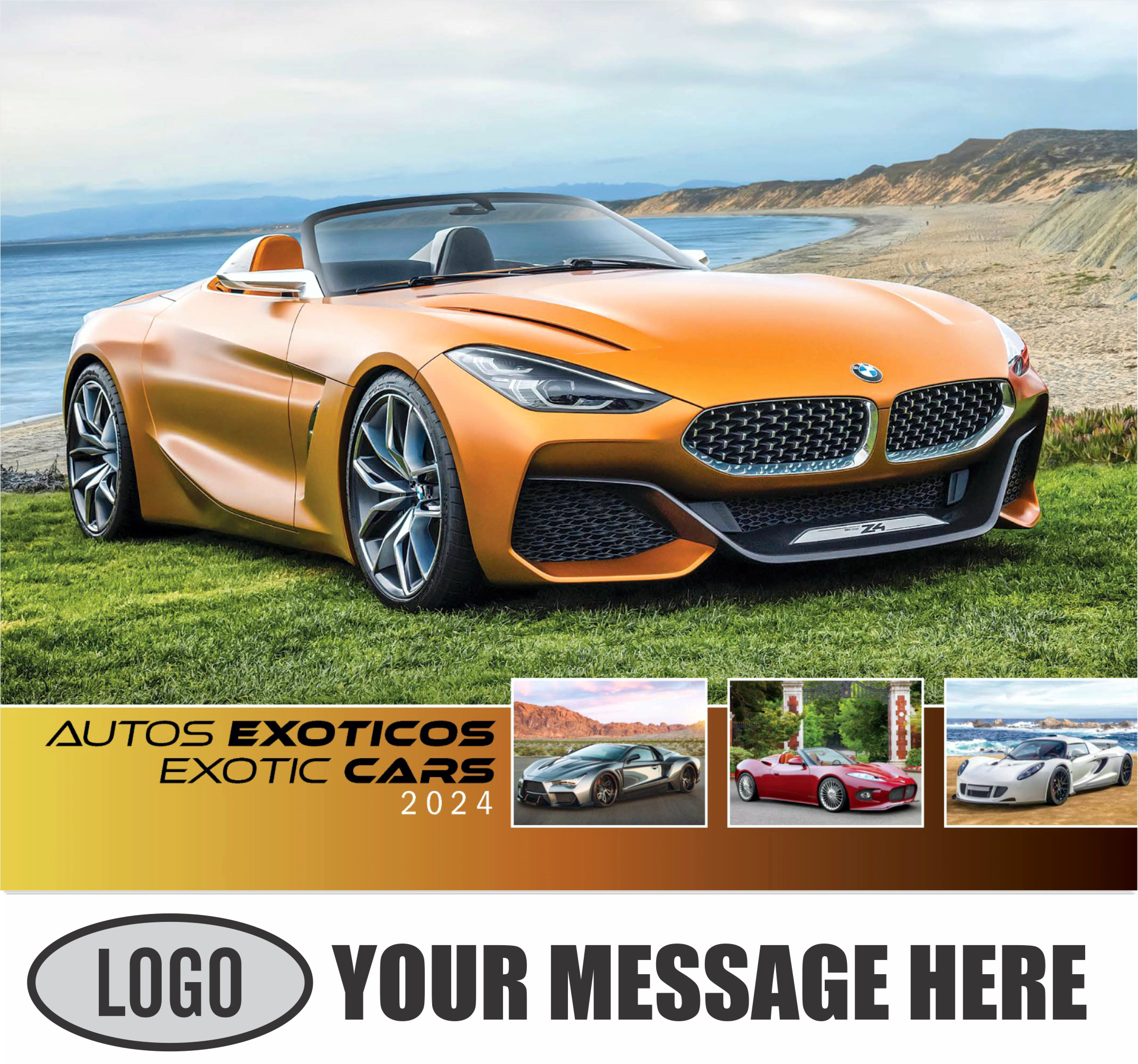 Exotic Cars 2024 Bilingual Automotive Business Promotional Calendar - cover