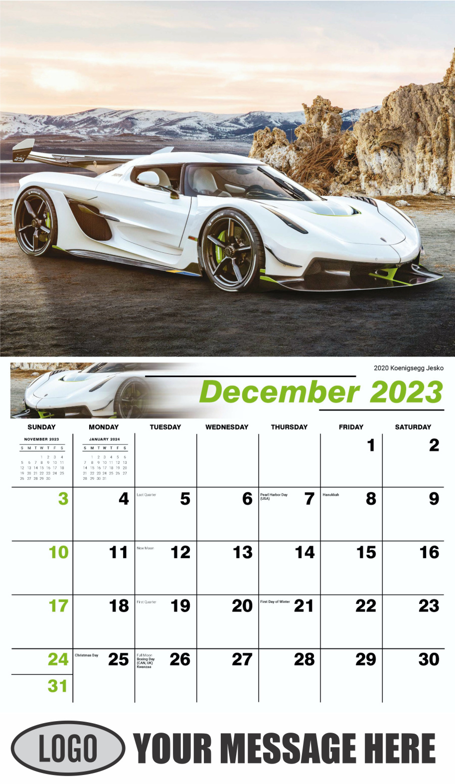 Exotic Cars 2024 Automotive Business Advertising Calendar - December_a
