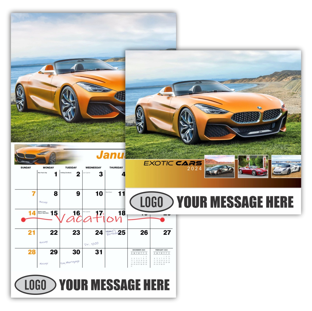 Exotic Cars 2024 Automotive Business Advertising calendar