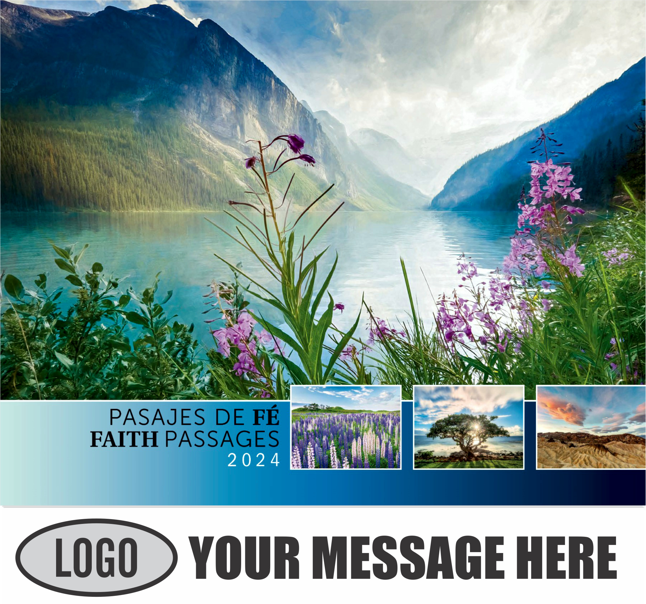 Faith Passages 2024 Bilingual Christian Faith Business Promotional Calendar - cover