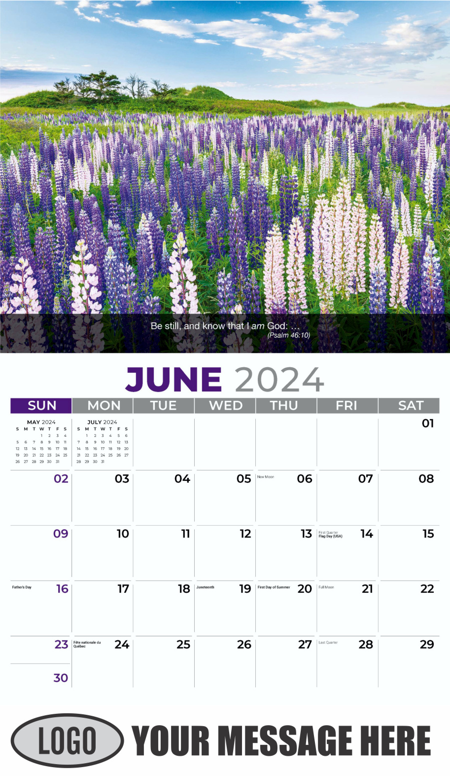 Faith Passages 2024 Christian Business Advertising Calendar - June