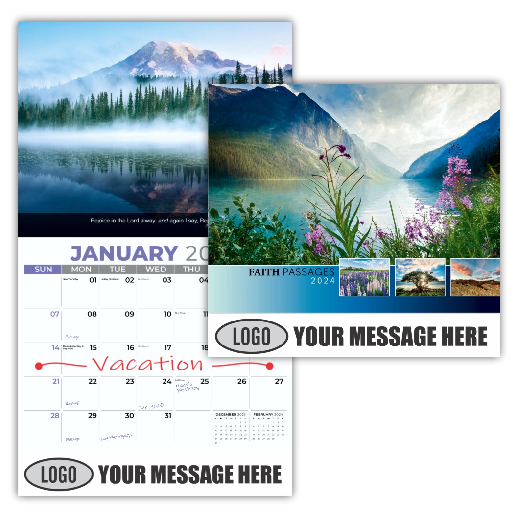 Faith Passages 2024 Christian Business Advertising calendar