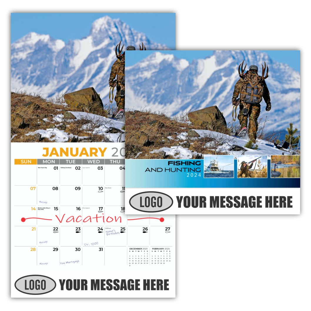 Fishing and Hunting 2024 Business Promotion calendar