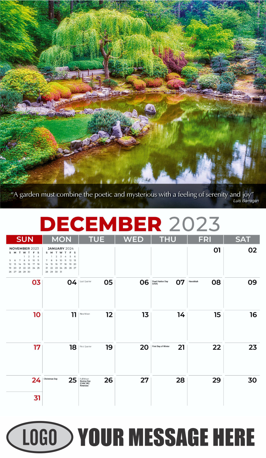 Flowers and Gardens 2024 Business Advertising Calendar - December_a