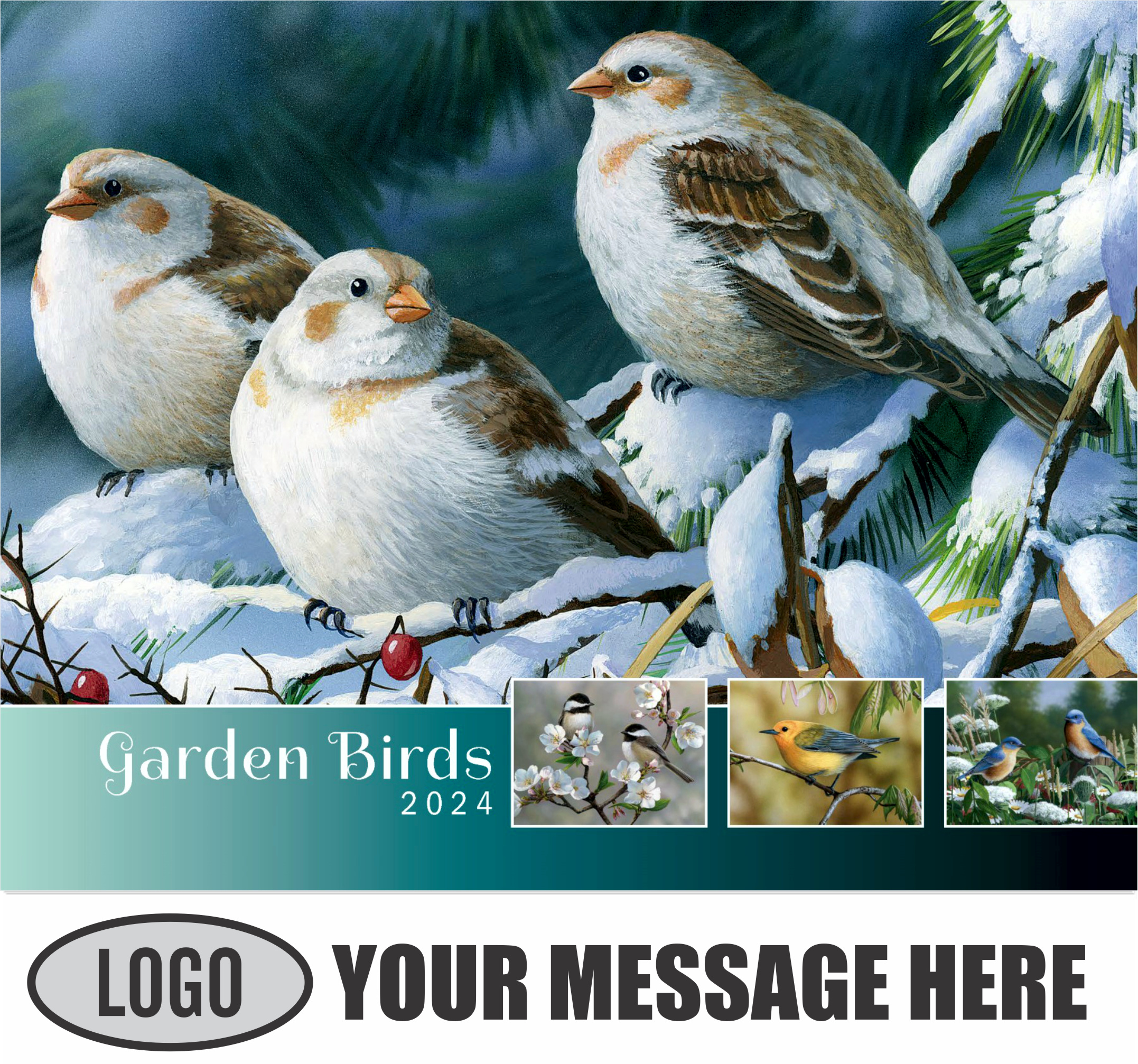 Garden Birds 2024 Business Promotional Calendar - cover