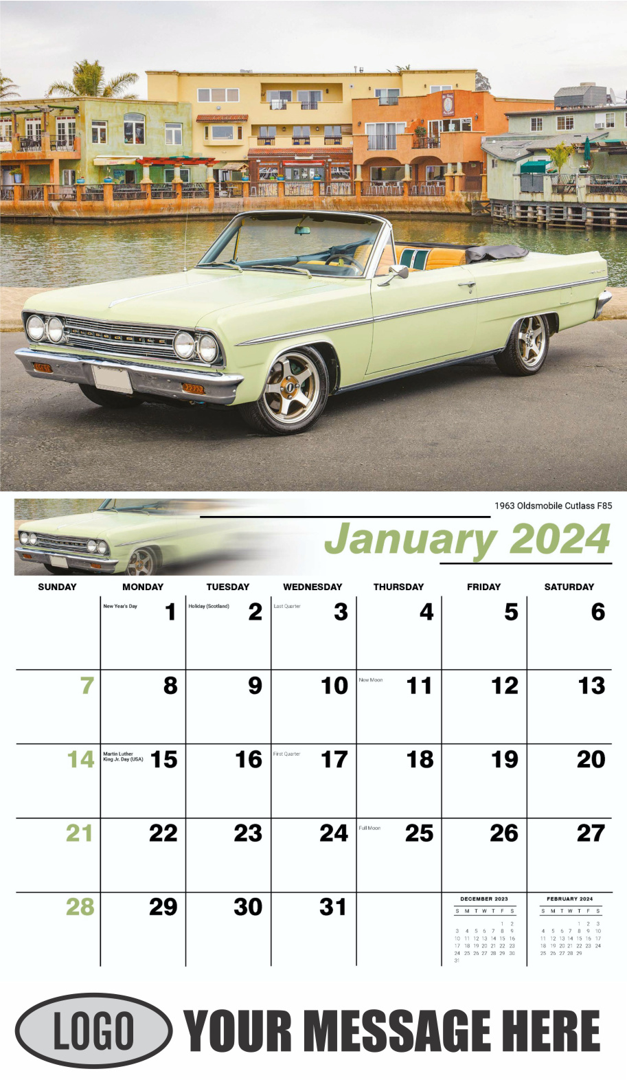 GM Classics 2024 Automotive Business Advertising Calendar - January