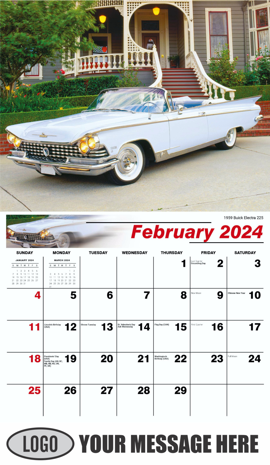 GM Classics 2024 Automotive Business Advertising Calendar - February