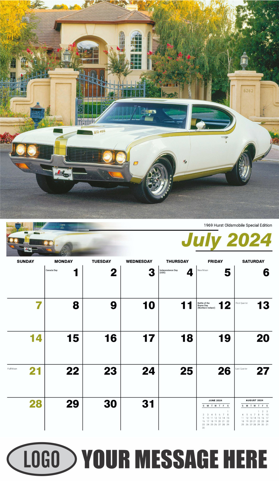 GM Classics 2024 Automotive Business Advertising Calendar - July