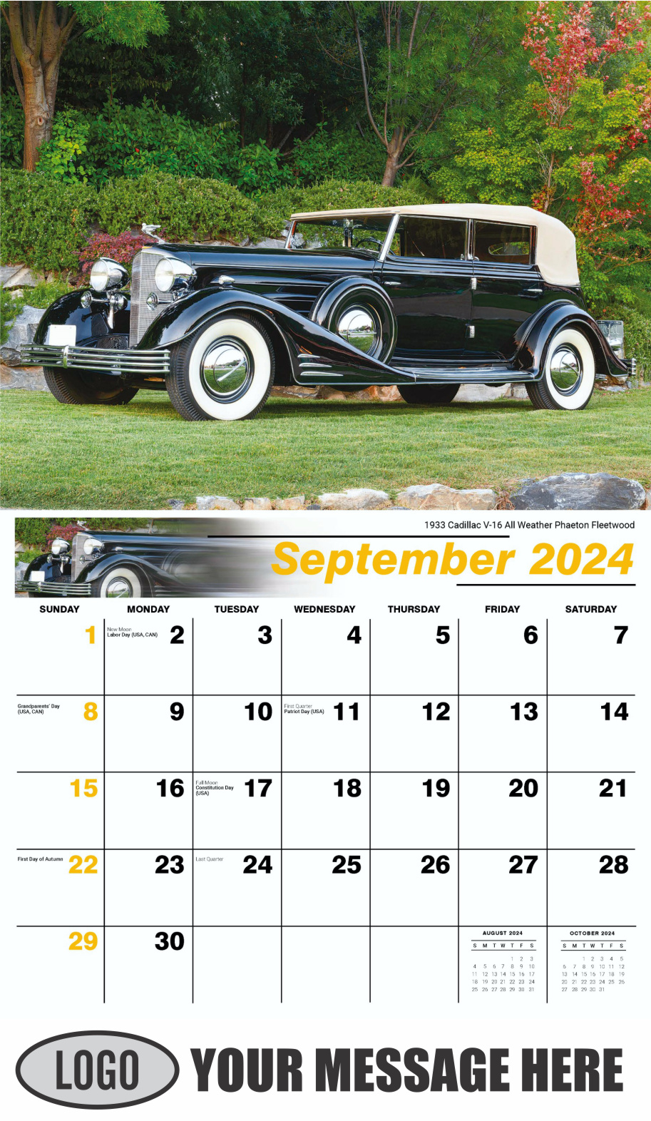 GM Classics 2024 Automotive Business Advertising Calendar - September