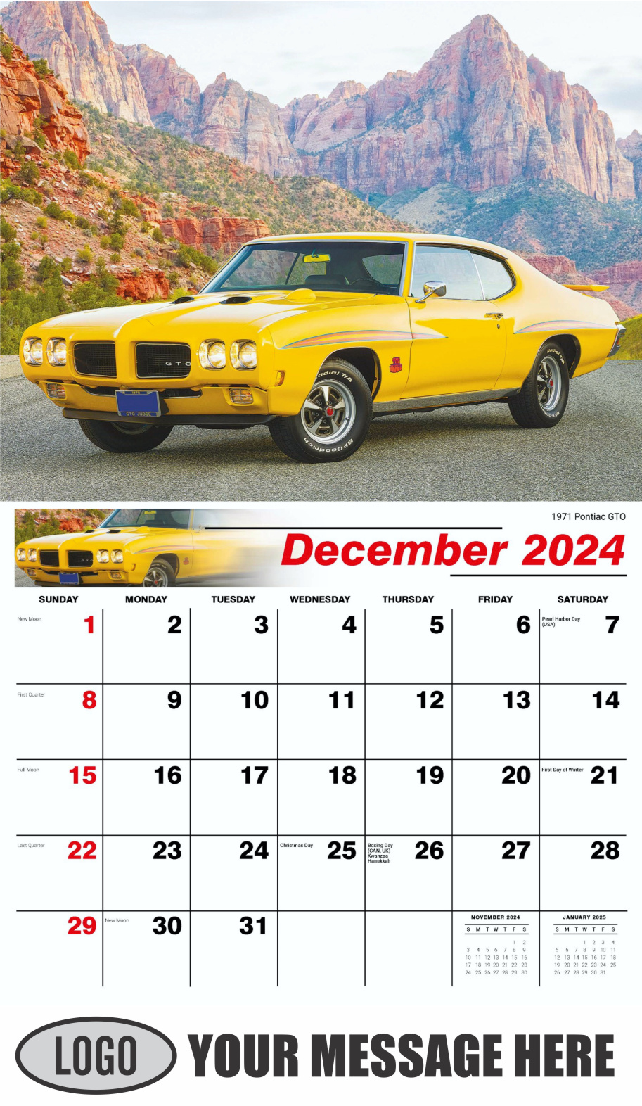 GM Classics 2024 Automotive Business Advertising Calendar - December