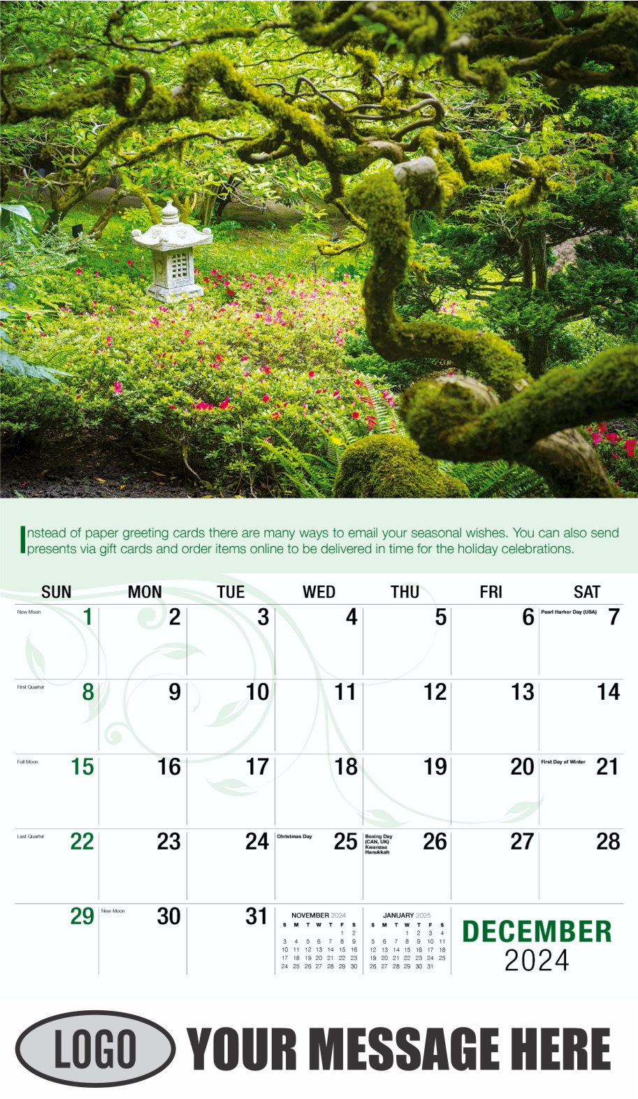 Go Green 2024 Business Promotion Calendar - December