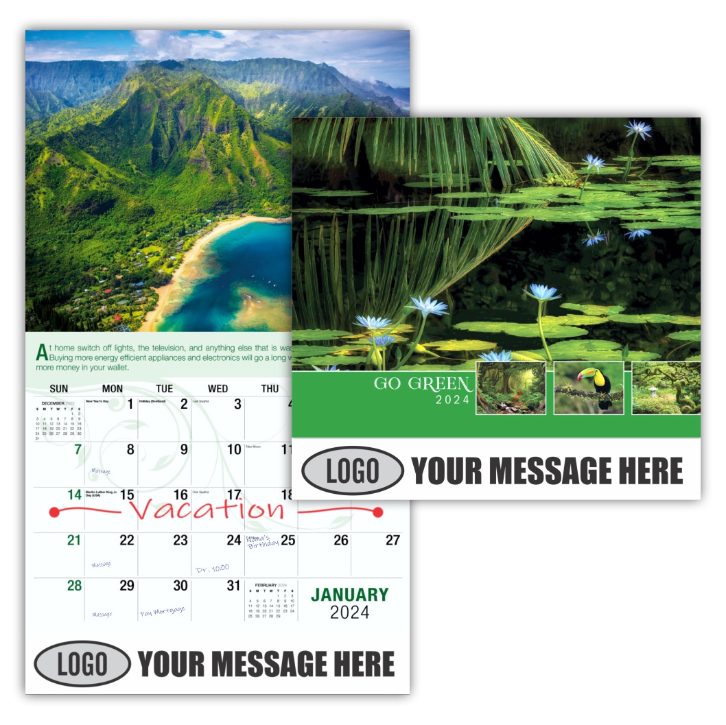 Go Green 2024 Business Promotion calendar