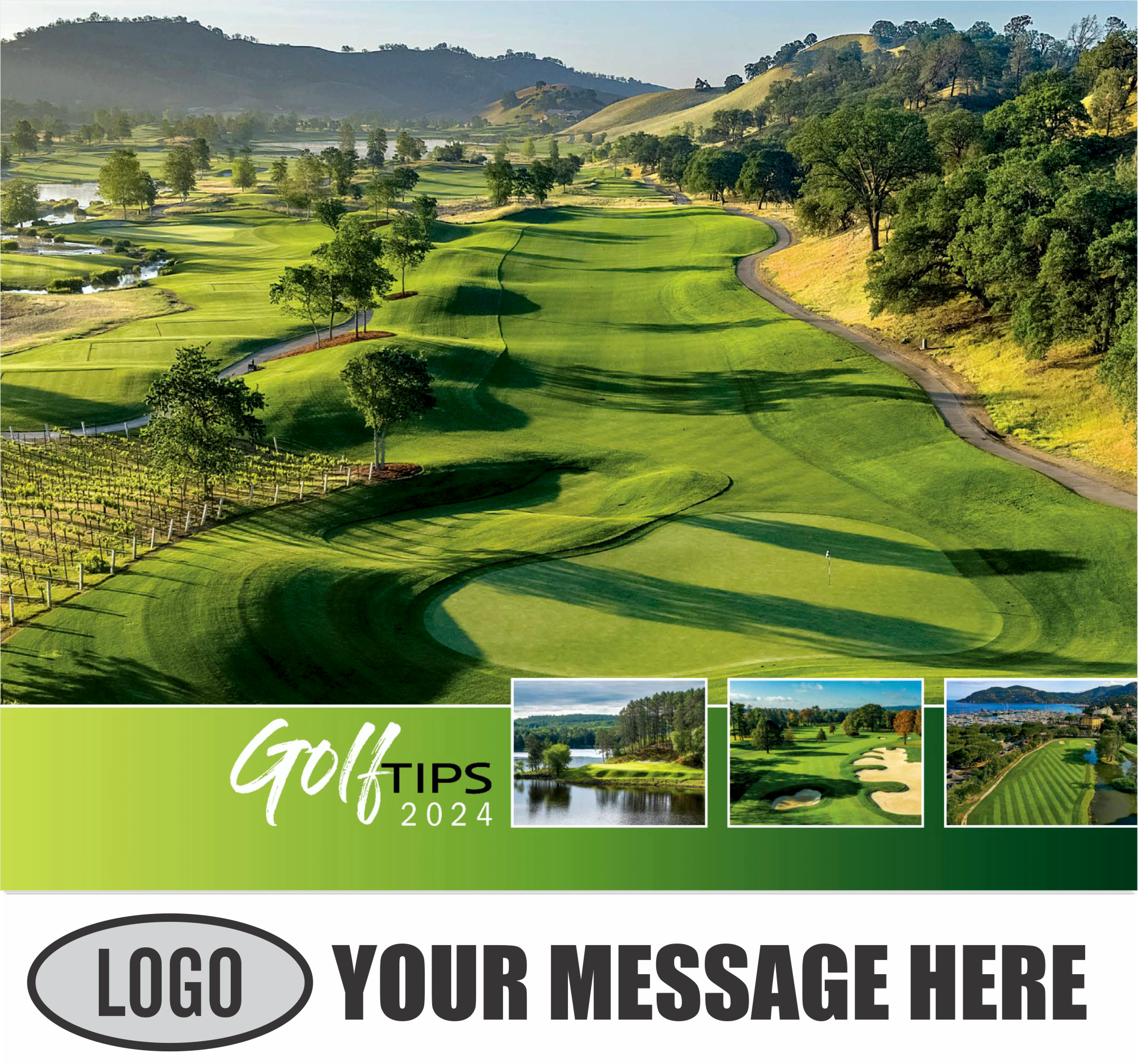 Golf Tips 2024 Business Promo Calendar - cover
