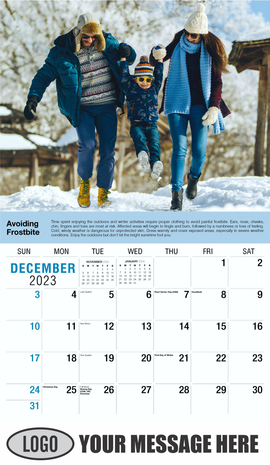 Health Tips 2024 Business Promo Wall Calendar - December_a