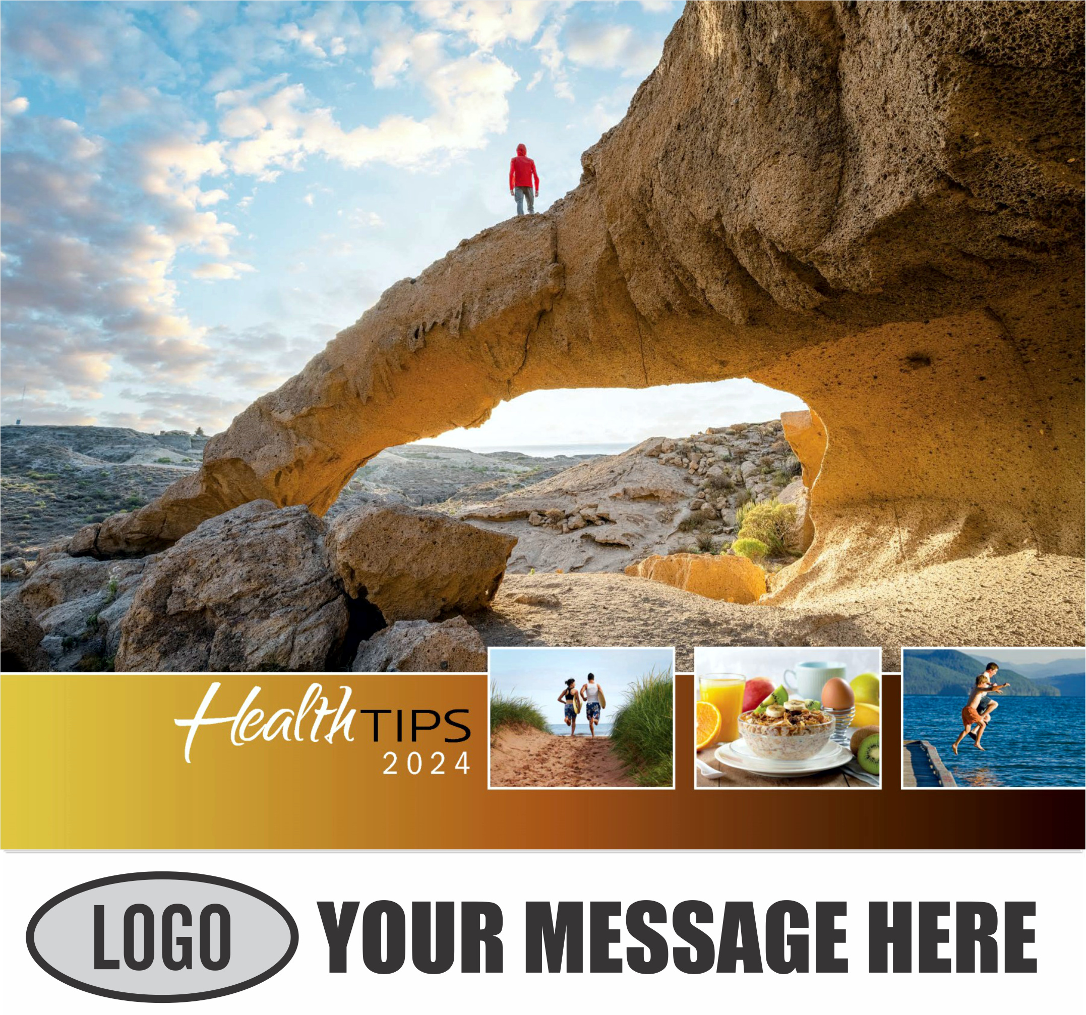 Health Tips 2024 Business Promo Wall Calendar - cover