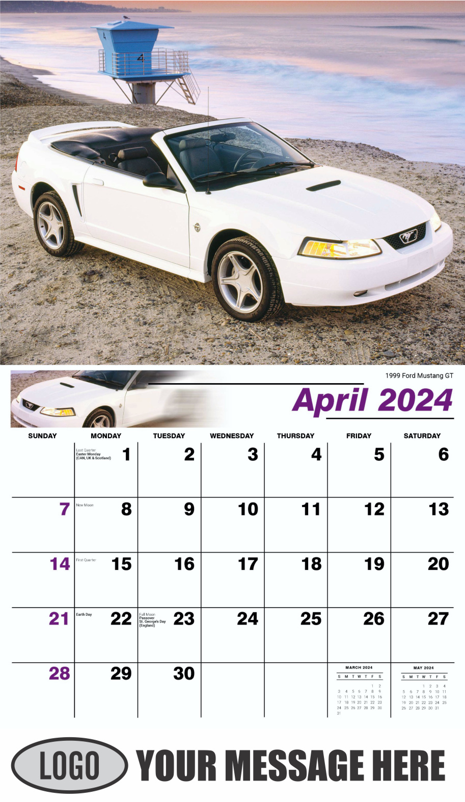 Henry's Heritage FORD Cars 2024 Automotive Business Promo Calendar - April