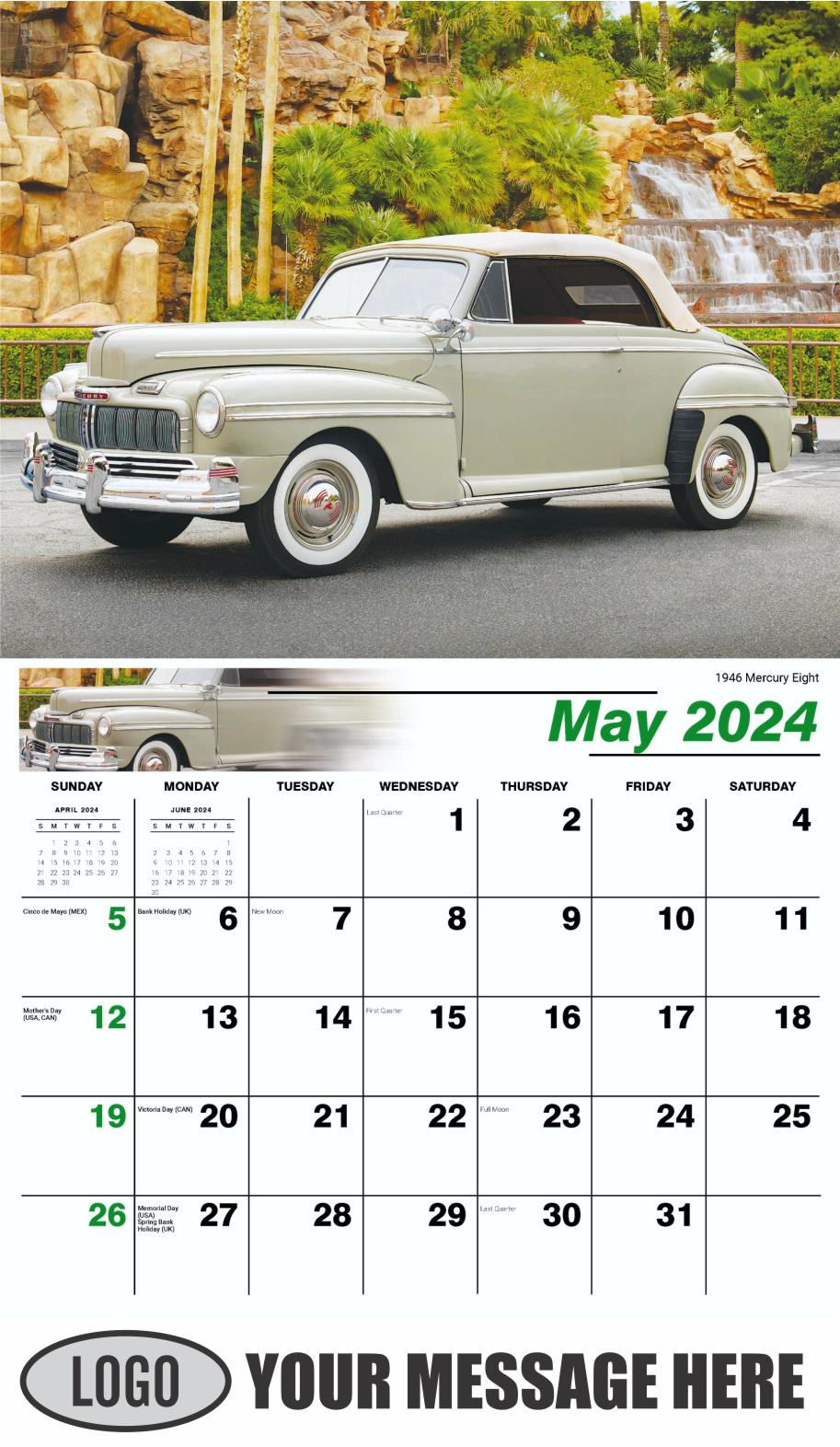 Henry's Heritage FORD Cars 2024 Automotive Business Promo Calendar - May