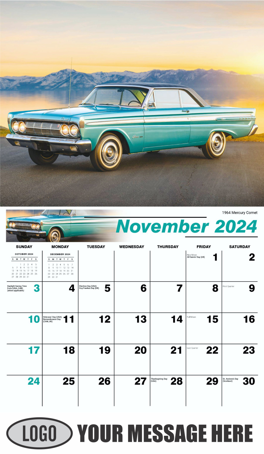 Henry's Heritage FORD Cars 2024 Automotive Business Promo Calendar - November