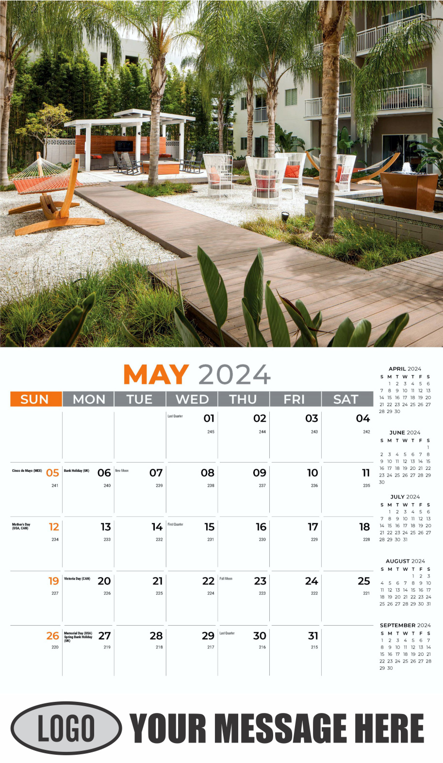Luxury Homes 2024 Real Estate Agent Promotional Wall Calendar - May