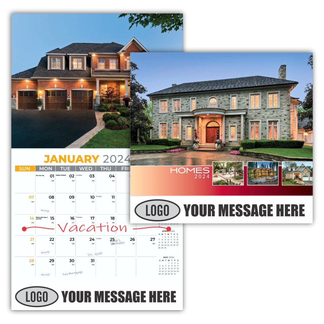 Luxury Homes 2024 Real Estate Agent Promotional Wall calendar