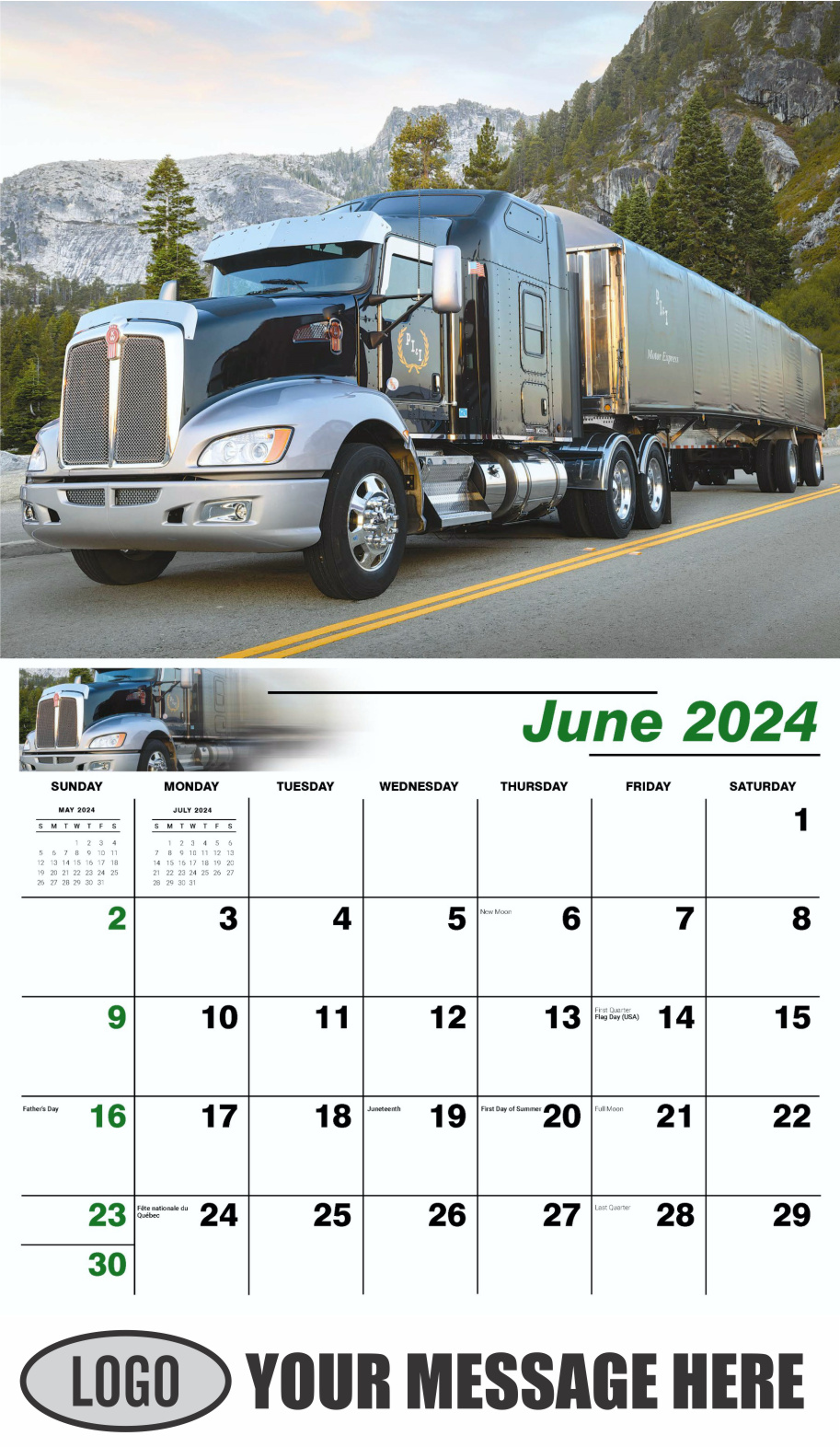 Kings of the Road 2024 Automotive Business Promotional Calendar - June