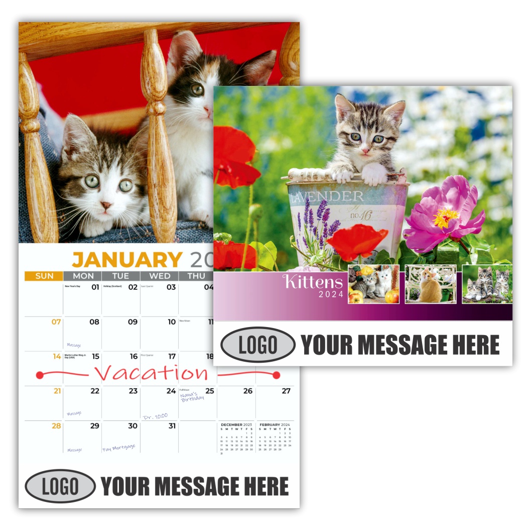 Kittens 2024 Business Promo Wall calendar