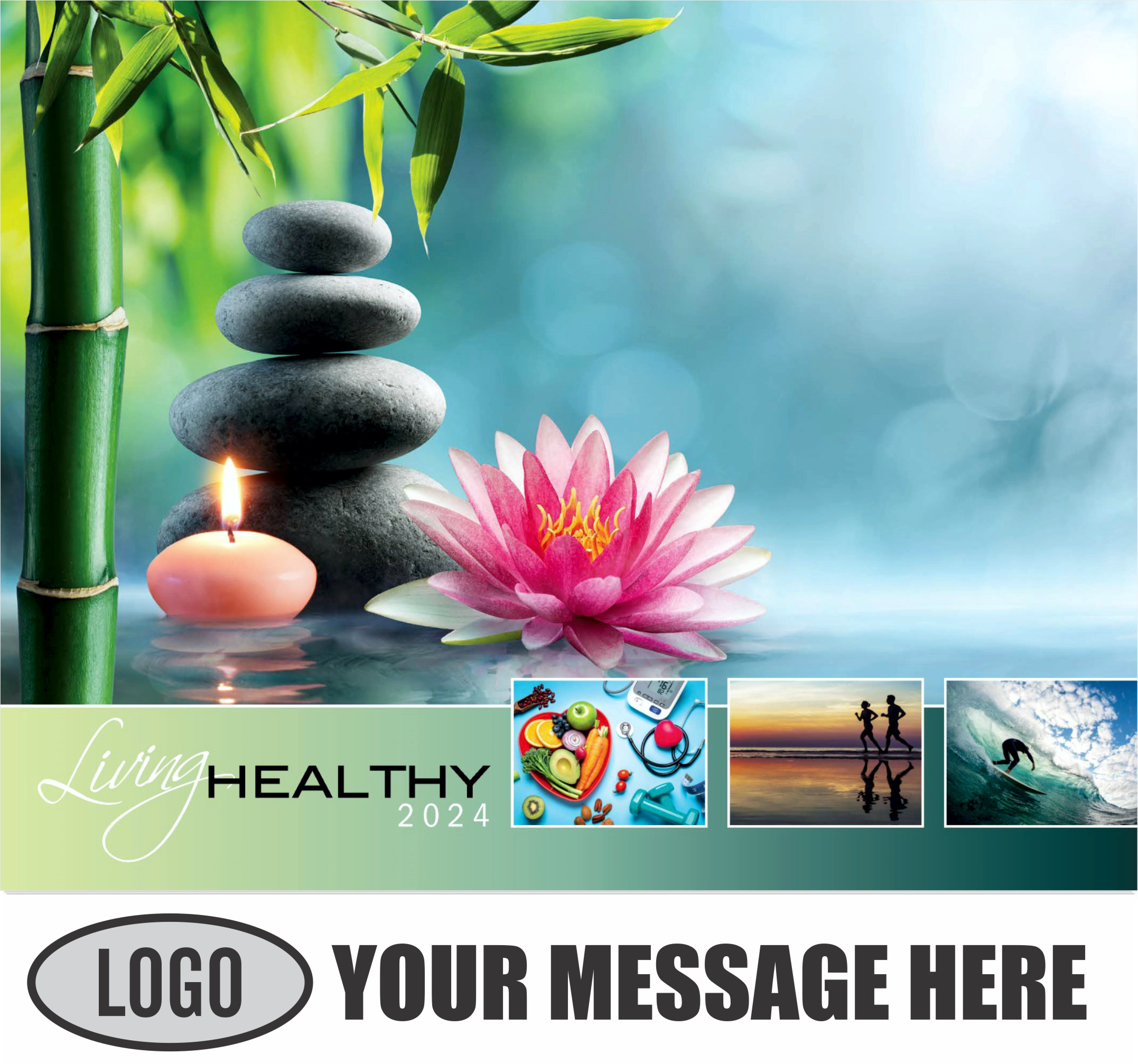 Living Healthy 2024 Business Promotional Calendar - cover
