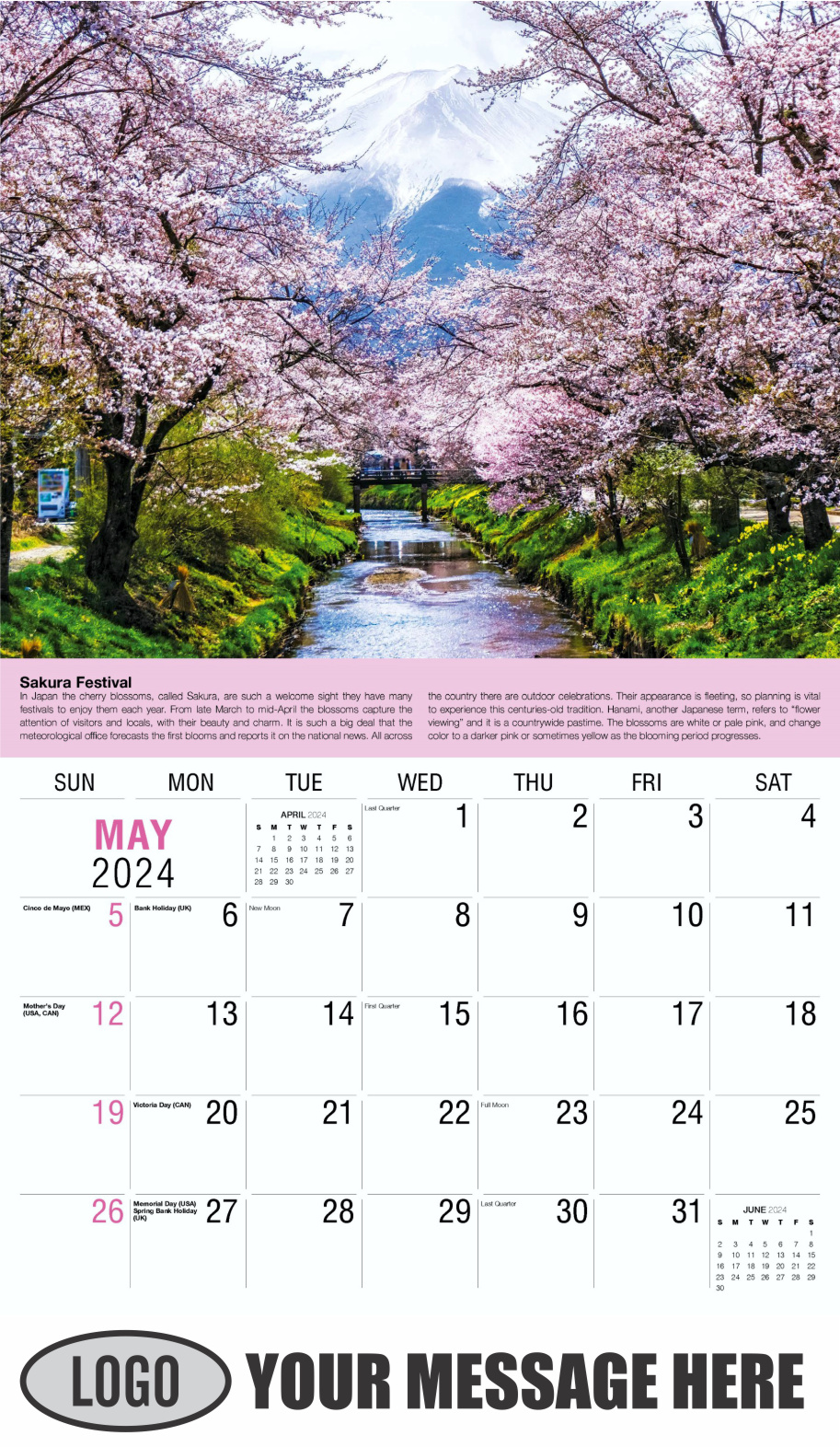Planet Earth 2024 Business Promotional Wall Calendar - May