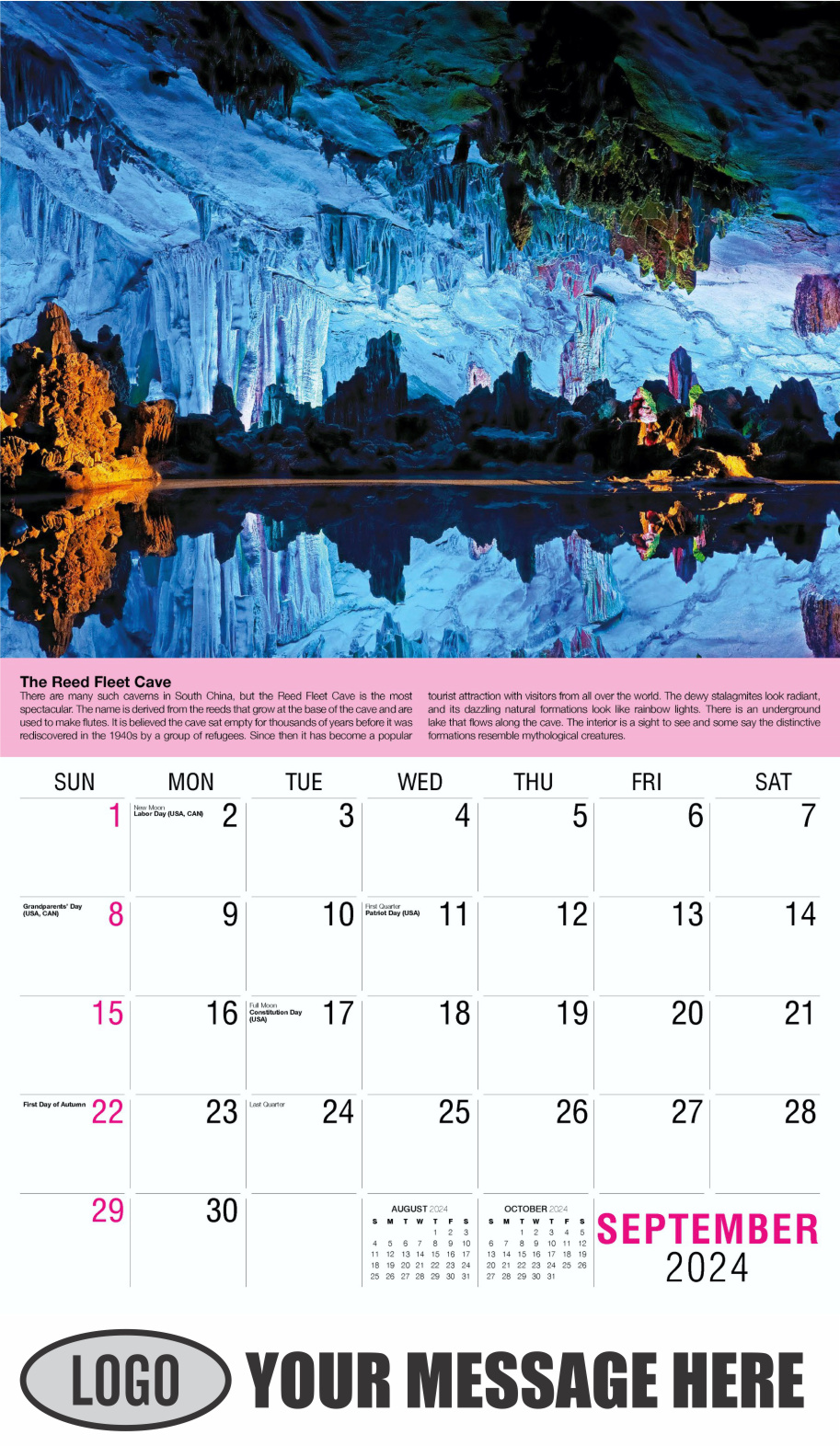 Planet Earth 2024 Business Promotional Wall Calendar - September