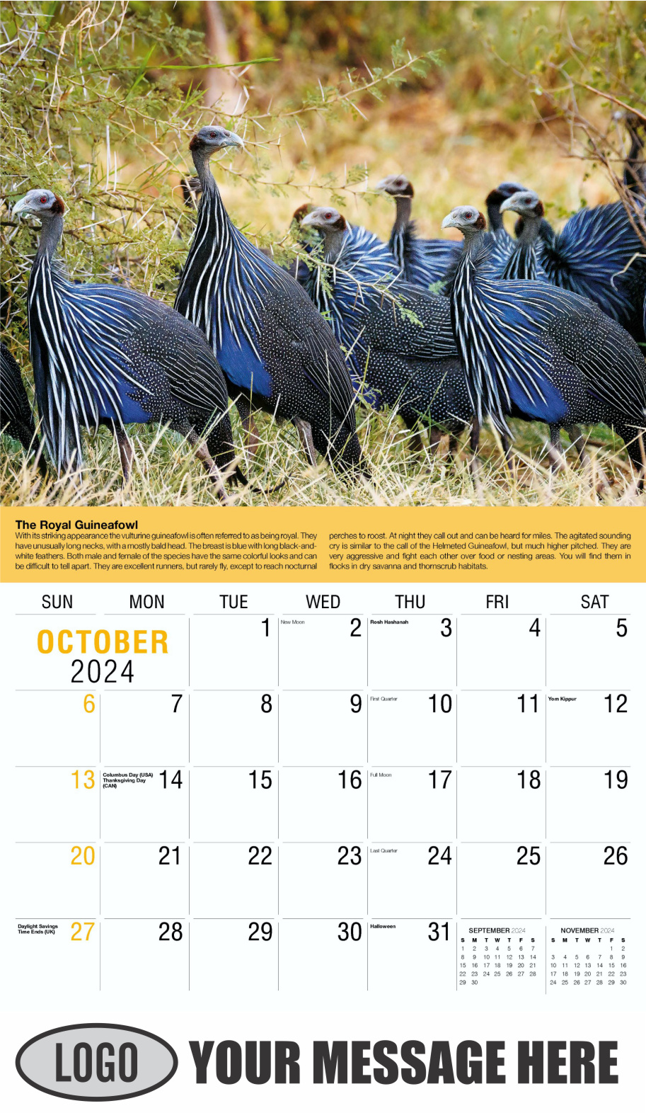 Planet Earth 2024 Business Promotional Wall Calendar - October