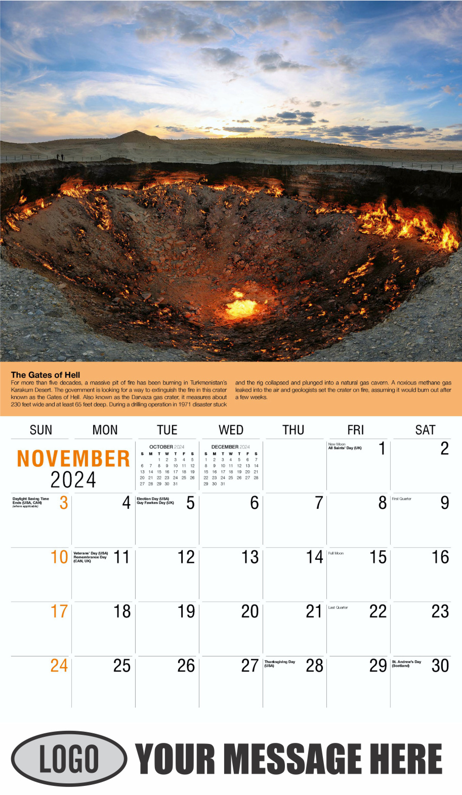 2024 Business Promotion Calendars Earth low as 65¢