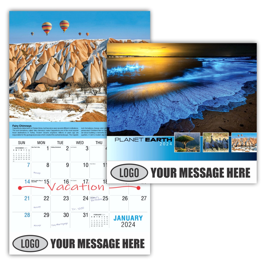 Planet Earth 2024 Business Promotional Wall calendar