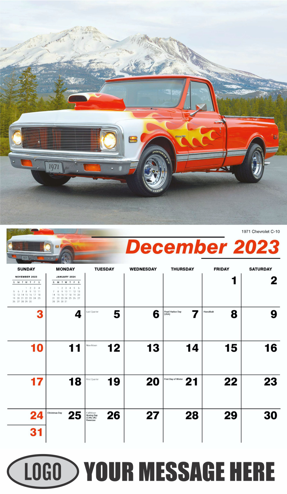 Pumped-Up Pickups 2024 Automotive Business Promo Calendar - December_a