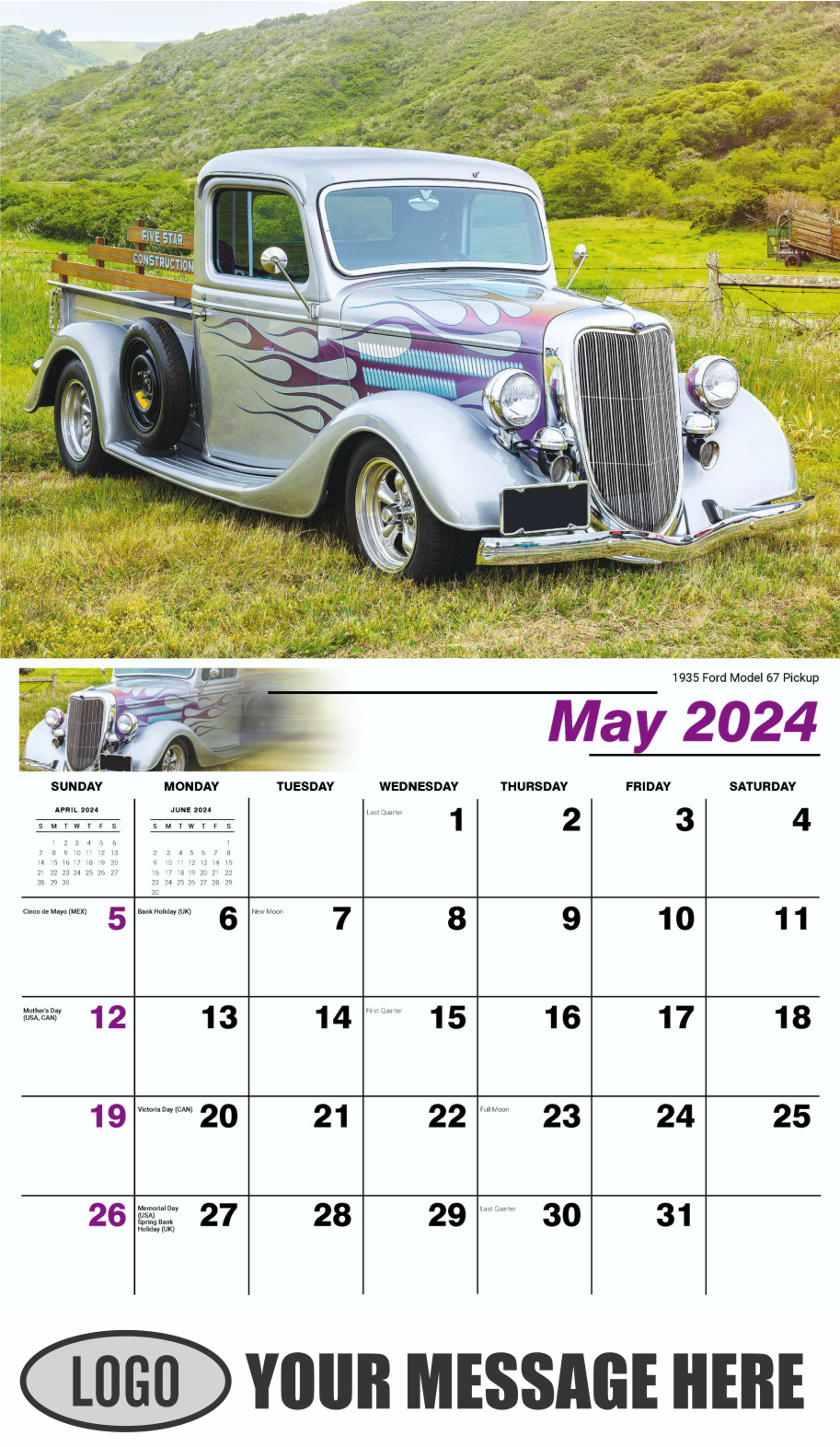 Pumped-Up Pickups 2024 Automotive Business Promo Calendar - May