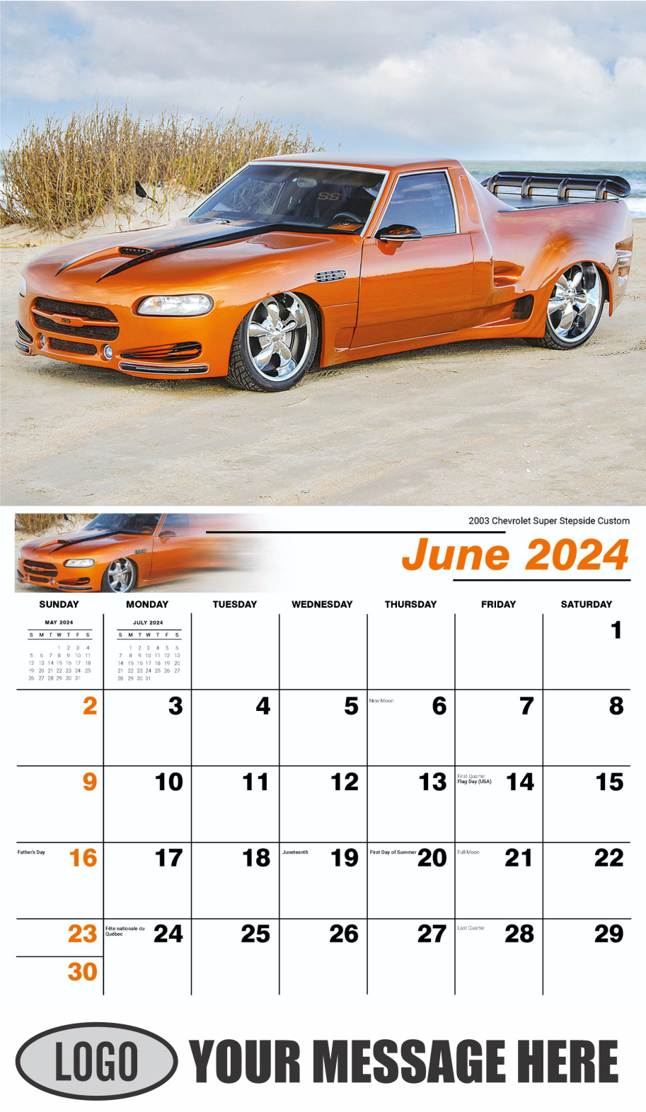 Pumped-Up Pickups 2024 Automotive Business Promo Calendar - June
