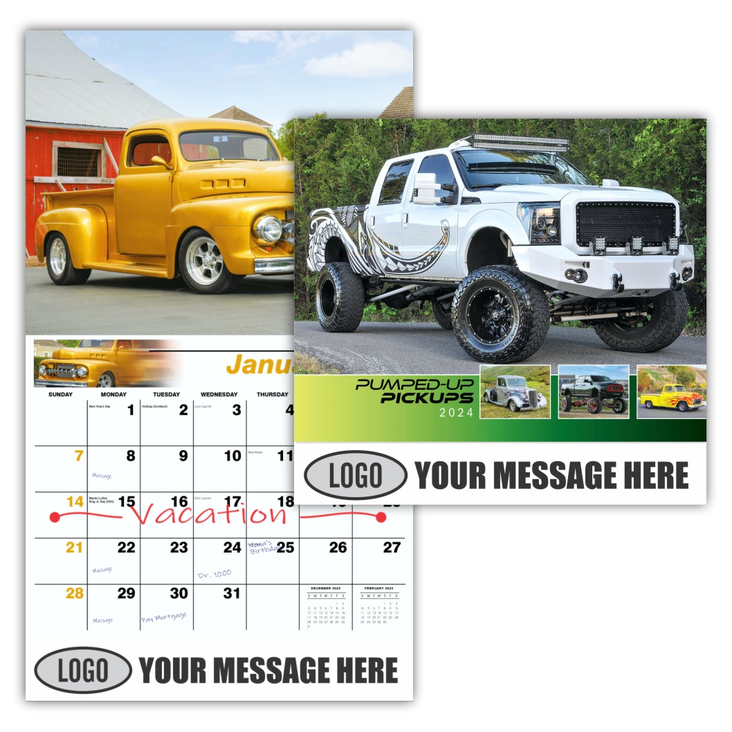 Pumped-Up Pickups 2024 Automotive Business Promo calendar
