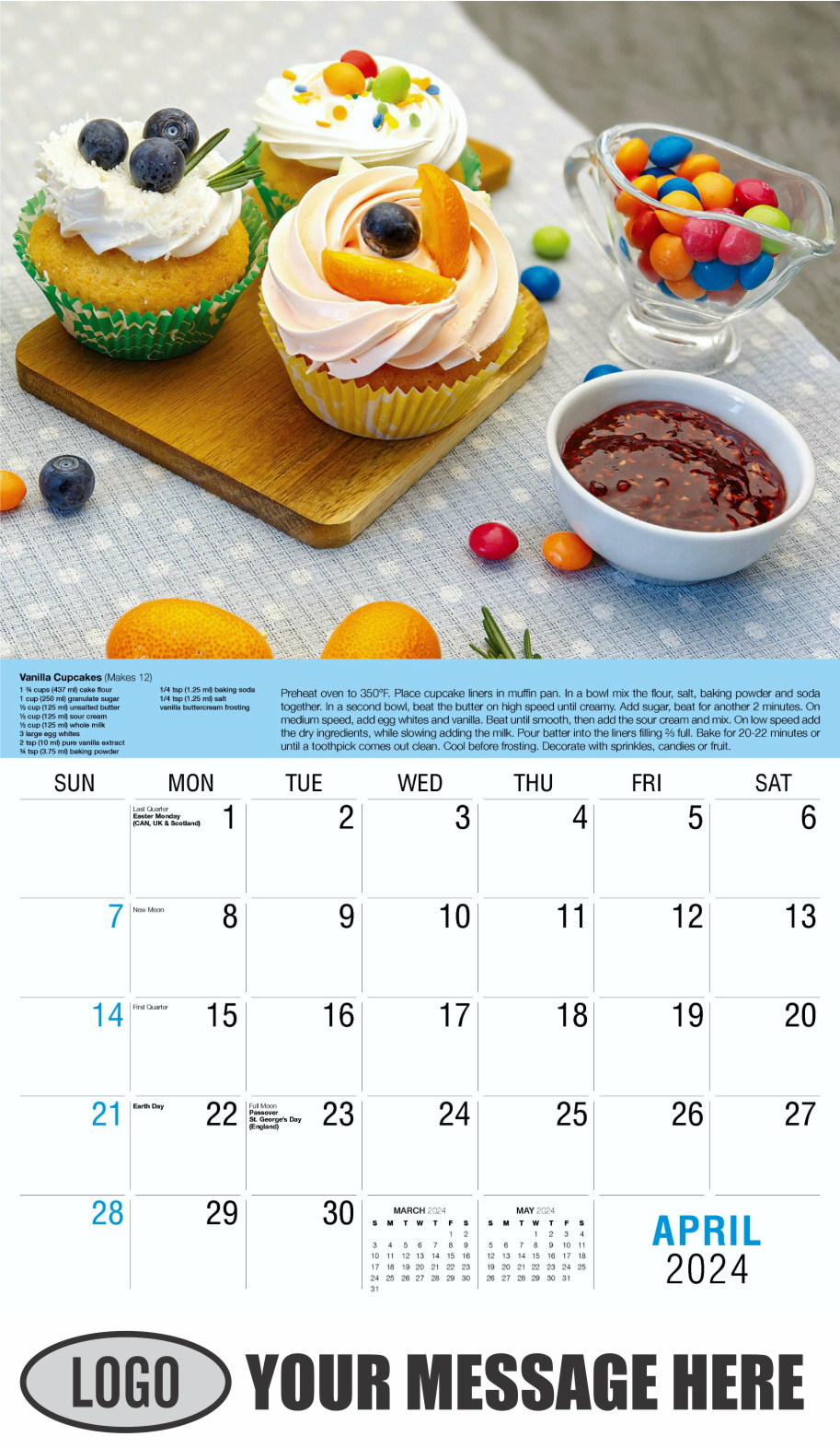 Recipes 2024 Business Promotional Calendar - April