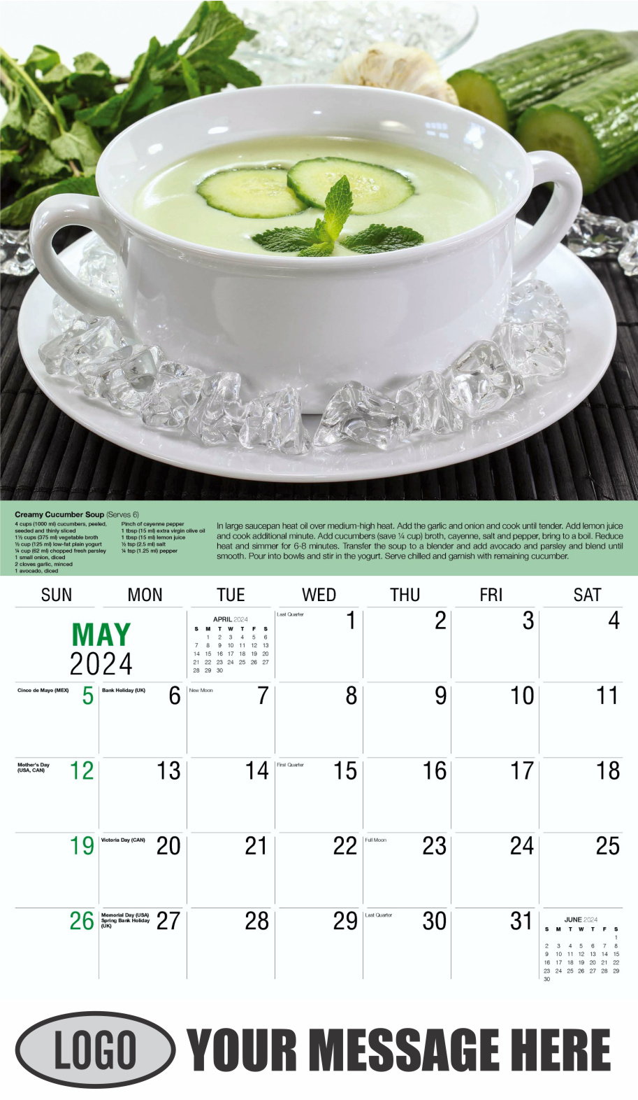 Recipes 2024 Business Promotional Calendar - May