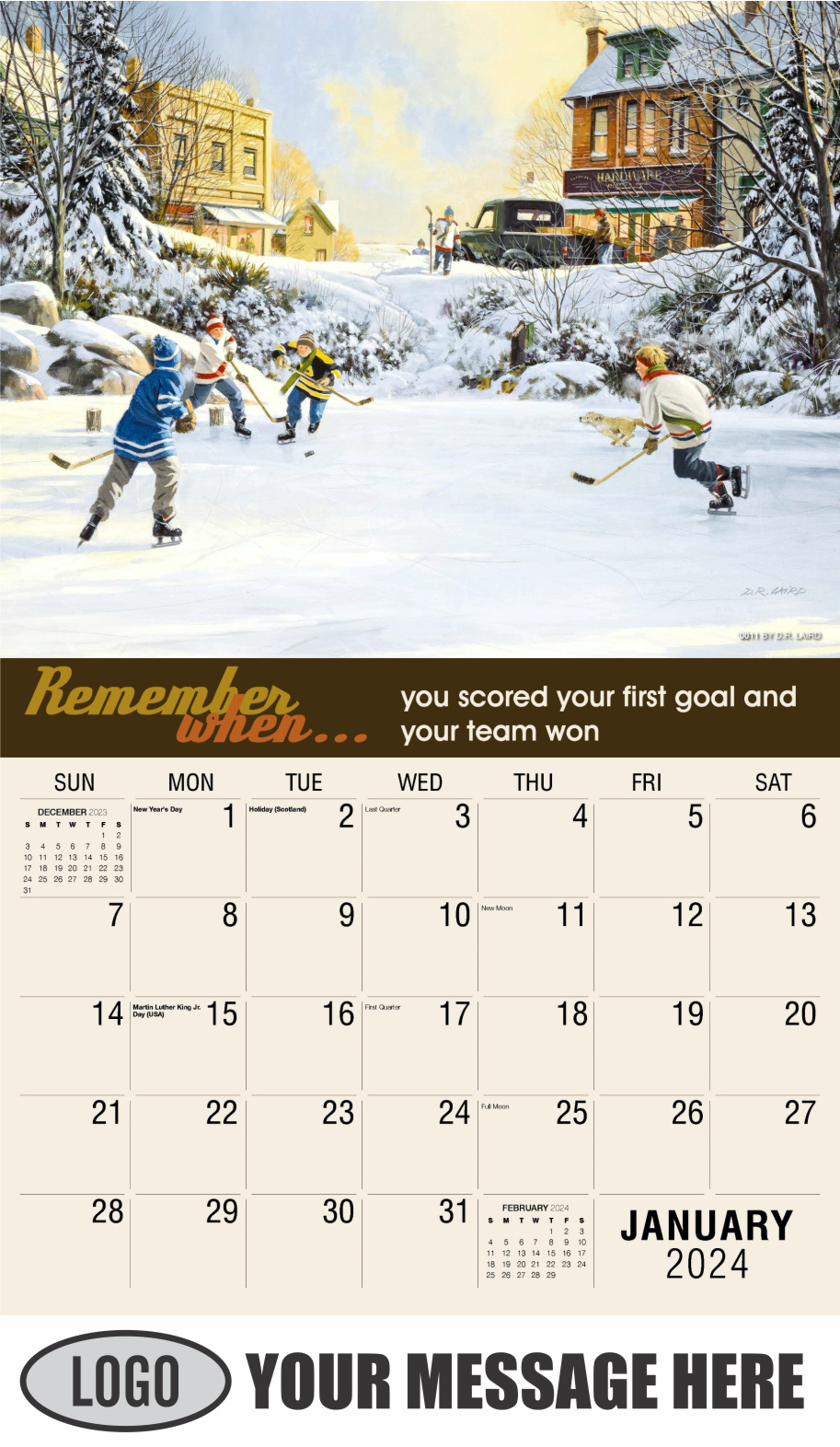 Remember When 2024 Business Advertising Calendar - January