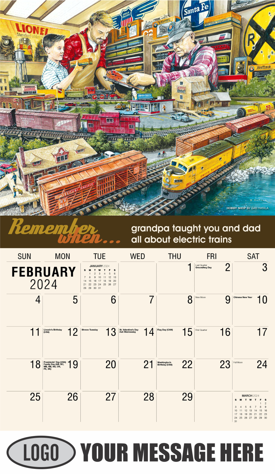Remember When 2024 Business Advertising Calendar - February