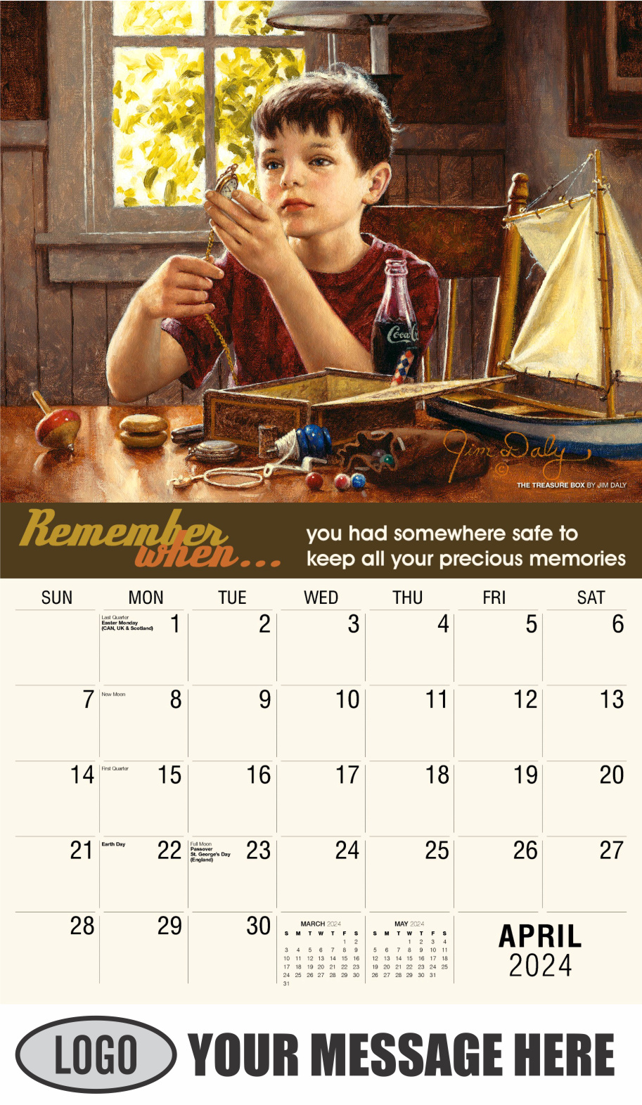 Remember When 2024 Business Advertising Calendar - April