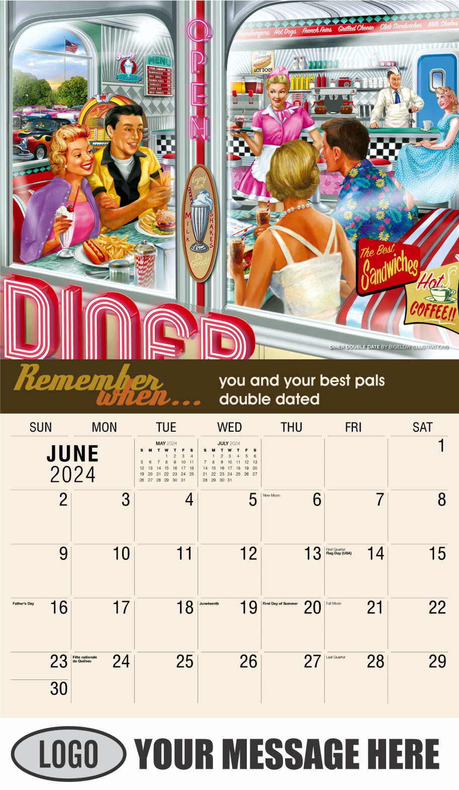 Remember When 2024 Business Advertising Calendar - June