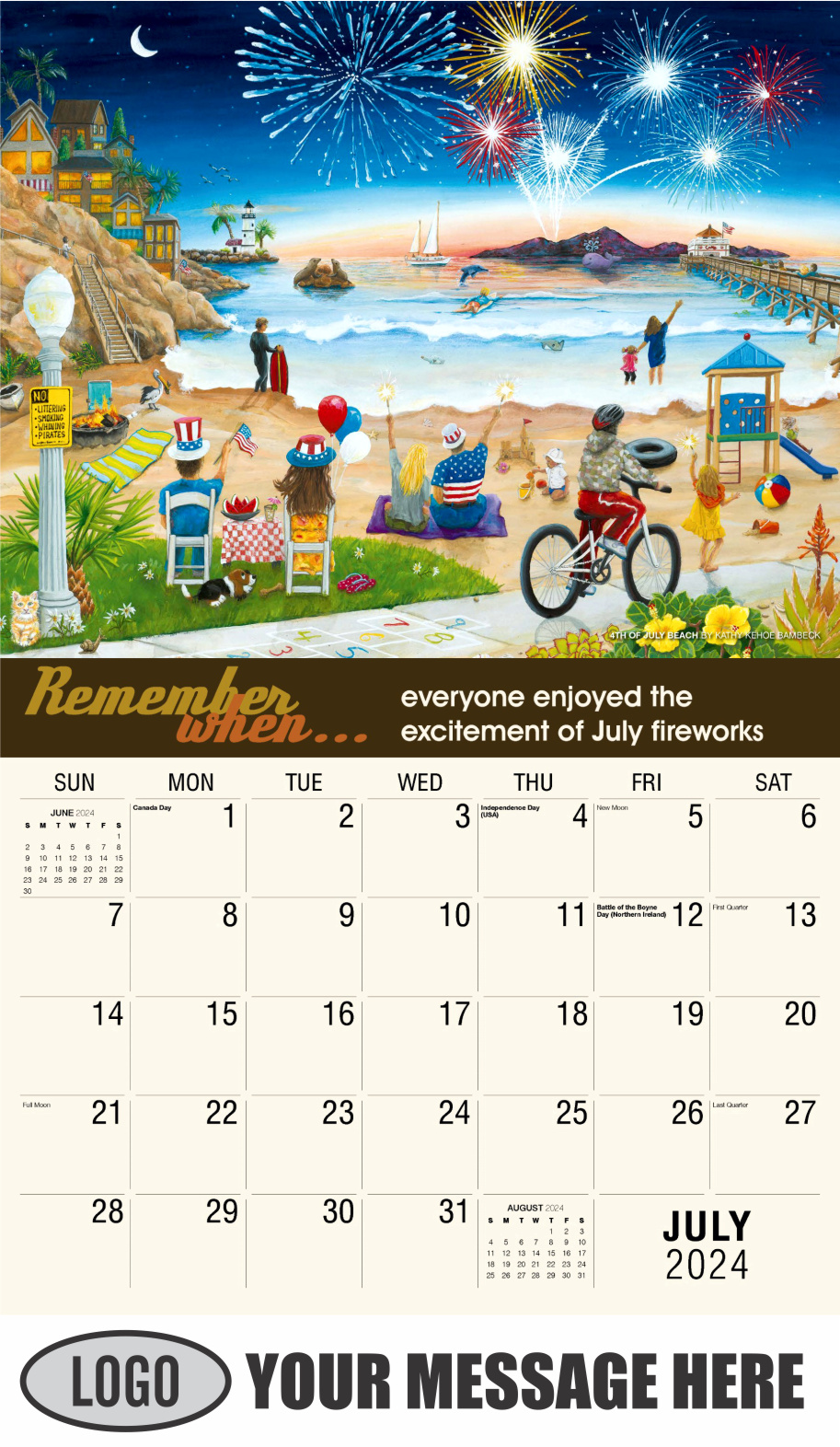 Remember When 2024 Business Advertising Calendar - July