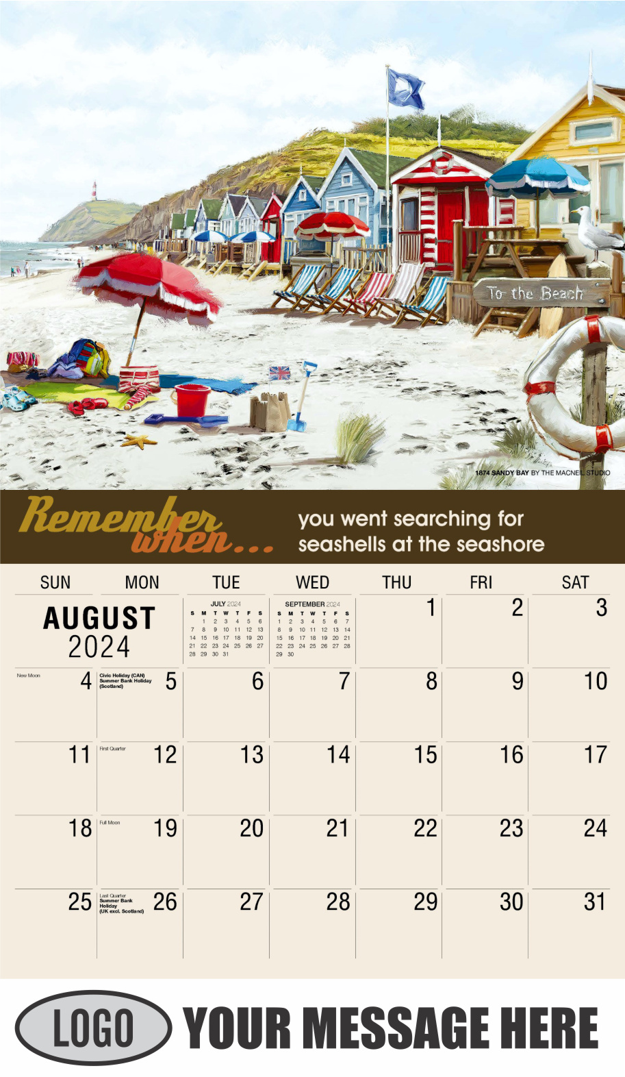 Remember When 2024 Business Advertising Calendar - August