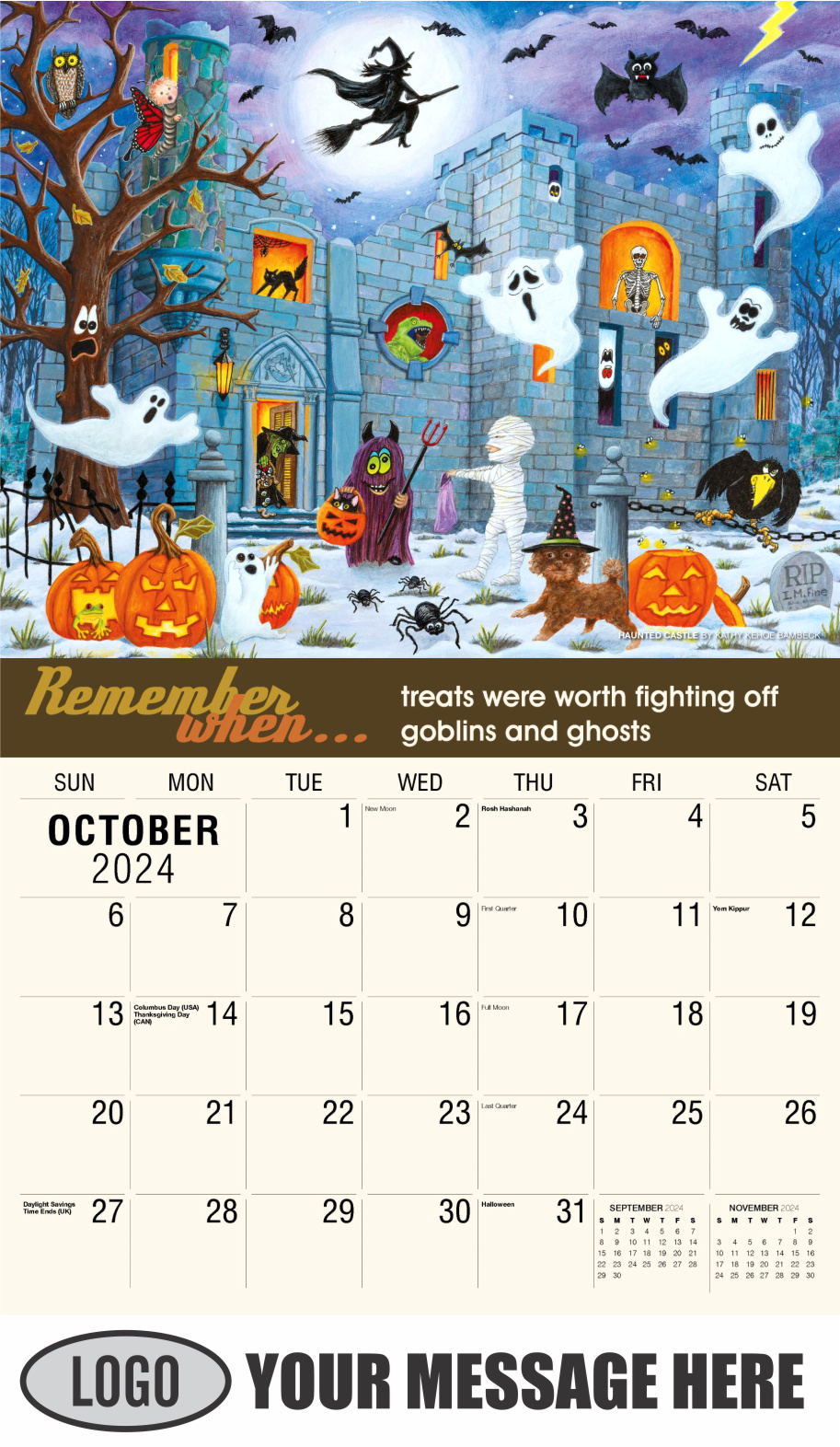 Remember When 2024 Business Advertising Calendar - October