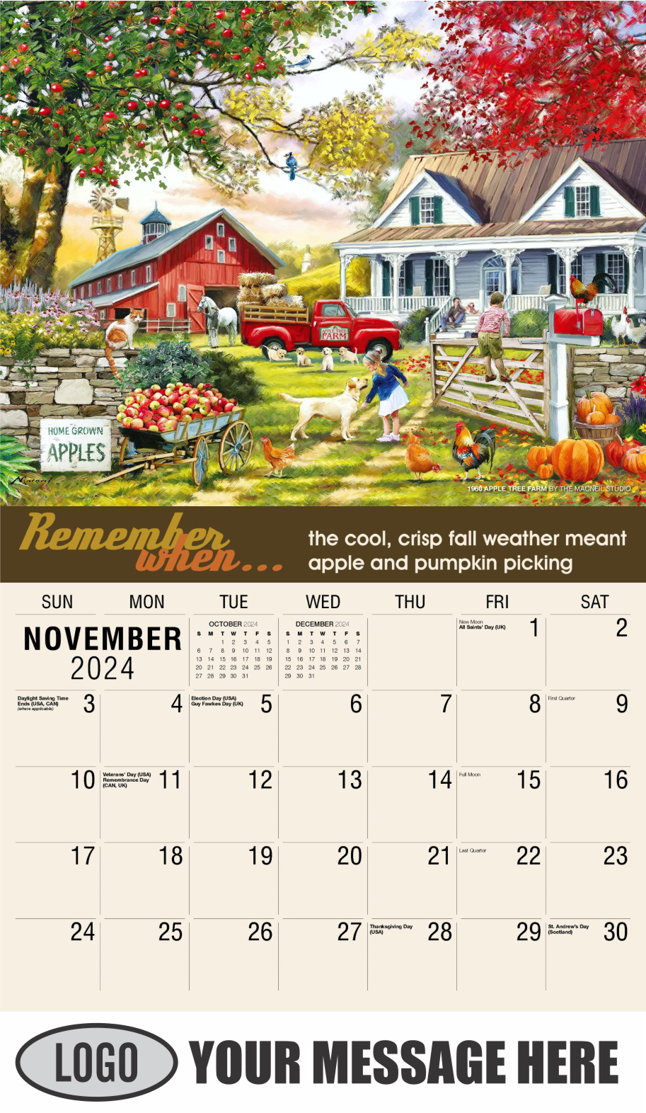 Remember When 2024 Business Advertising Calendar - November