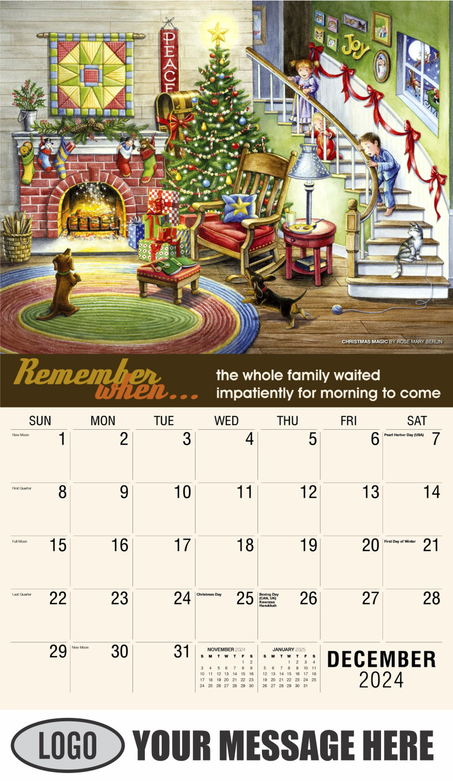 Remember When 2024 Business Advertising Calendar - December